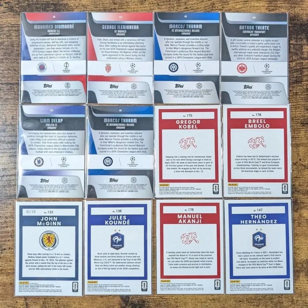 2025-26 Topps Chrome UCC Donruss World Cup Numbered Lot 12 Cards /25 /50 /75